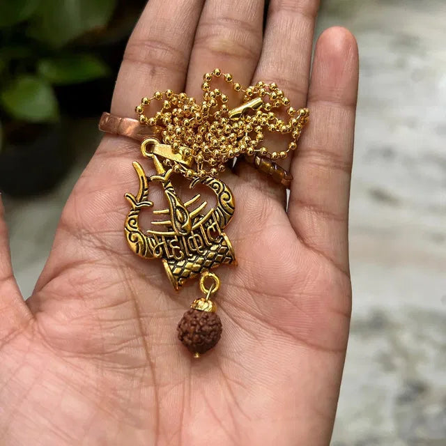 Spiritual Necklace Shiva Trishul damaru Necklace